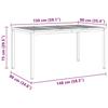 Garden Dining Set 7 Pcs Solid Acacia Wood and Stainless Steel
