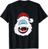 Abominable Snowman Santa Hat Christmas Cartoon T-shirt