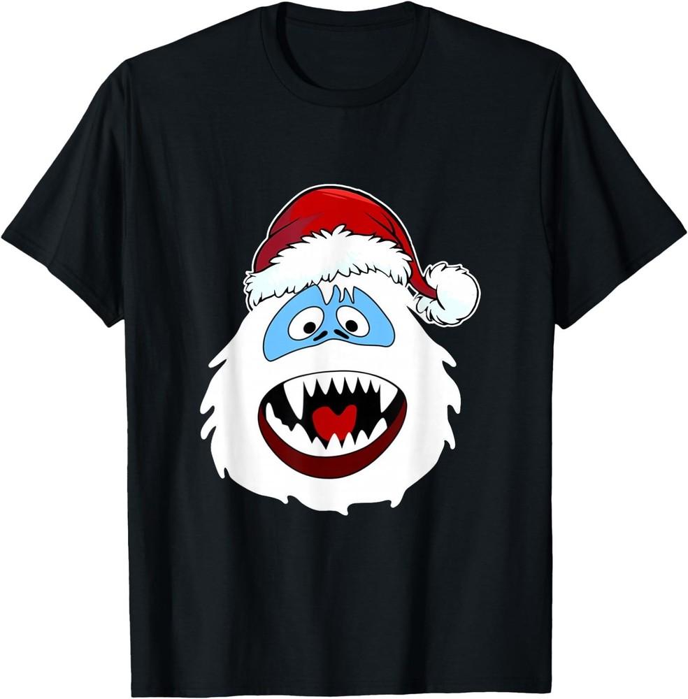 Abominable Snowman Santa Hat Christmas Cartoon T-shirt