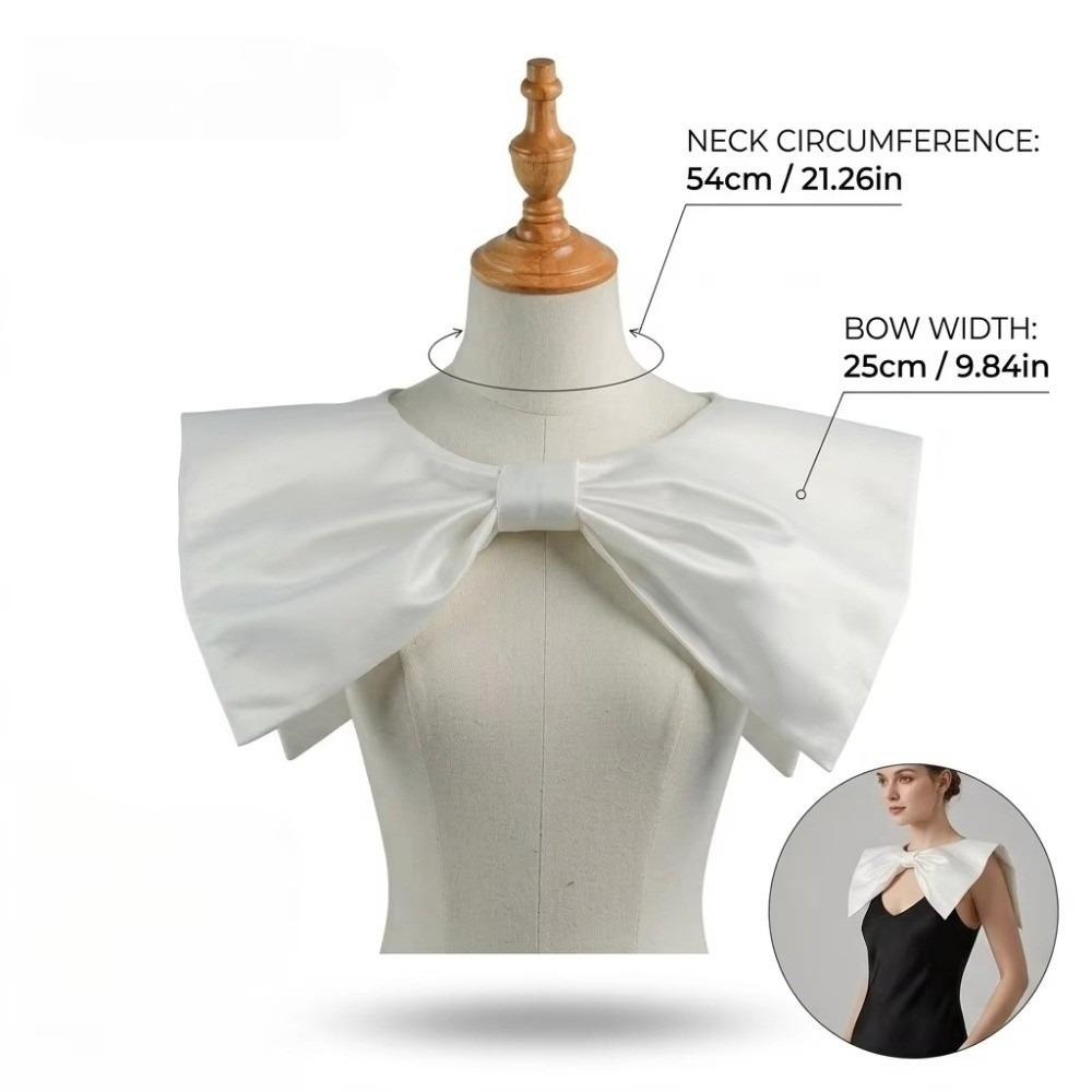 Satin Material Decorative Collar Bow Design Fashion Accessory Elegant Fake Collar  Casual Wear