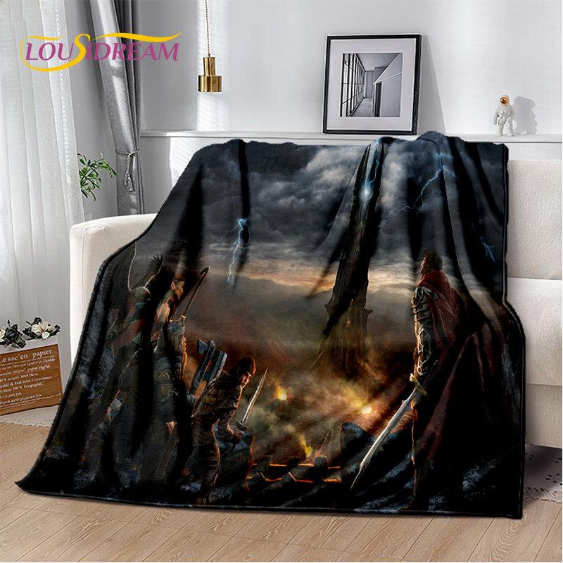 L-Lord of the Rings H-Hobbit Soft Plush Blanket,Flannel Blanket Throw Blanket for Living Room Bedroom Bed Sofa Picnic Cover Kids