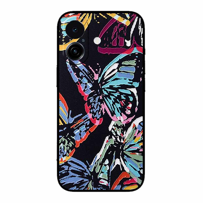 3D Emboss Case For iphone 17 2025 Phone Case Coque Flowers Black Silicone Soft Back Cover For iphone 17 5G Case 6.3" Funda Shell