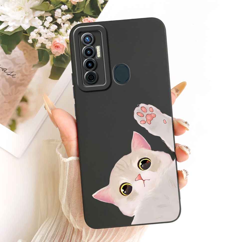 For Tecno Camon 17 CG6 CG6j Case Fashion Cute Cartoon Print Silicone Back Cover For Tecno camon 17 Bumper Phone Cases Fundas