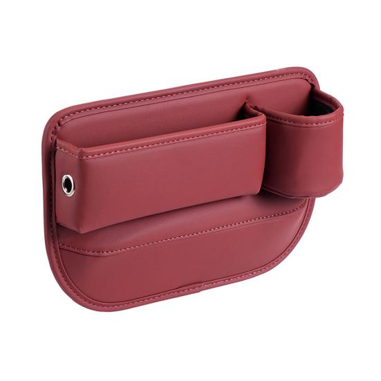 Car Seat Gap Filler Anti-slip Waterproof Storage Box Scratch-Resistant Faux Leather Car Seat Gap Organizer for Phones Cups