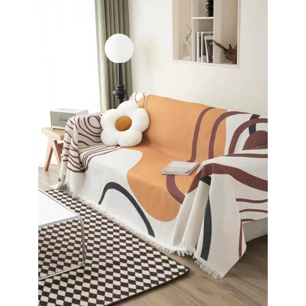 Sofa Handtuch Nordischer Stil Vollständig bedeckte Stücke Bezugstuch Mietwohnung Sofakissen Wohnzimmer Sofaüberwurf Vier Jahreszeiten Universell