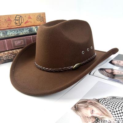 Hat Ethnic Style Western Cowboy Hat Men'S And Women'S Sunshade Sunscreen Big Eaves Hat Jazz Hat