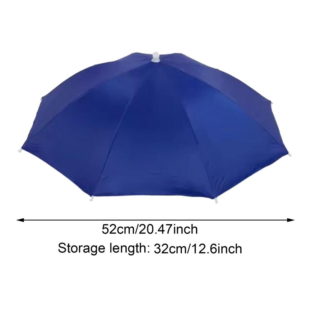 Headwear Umbrella Hat Elastic Headband Umbrella Waterproof Sunscreen Shade Umbrella Hat Adjustable for Camping Fishing Golf