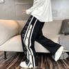 Sweatpants Oversize Men Streetwear Side Button Baggy Pants Casual Sport Split Basketball Women Trousers