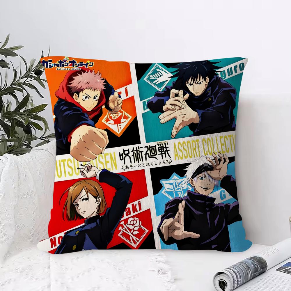 Cartoon J-Jujutsu K-Kaisen Kissenbezug Ultraweicher Hautfreundlicher Stoff Wolkenähnlicher Komfort & Verdeckter Reißverschluss