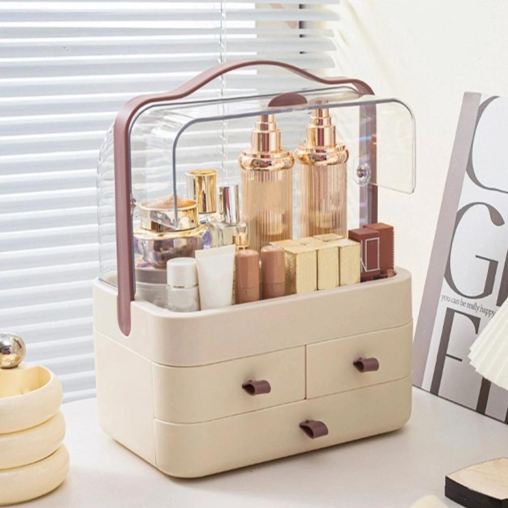 Multi-function Makeup Organizers Dustproof Large Makeup Box Cosmetics Storage Box Bathroom