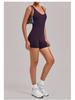 Nouveau Body de Sport Yoga Européen et Américain: Combinaison une pièce à dos croisé, ajustée, pour le fitness et la course à pied