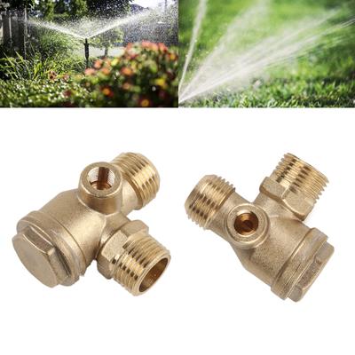 Brass Air Compressor 3 Way Check Valves Air Compressor Valves Male Thread Check Valves Replacement Part Hose Connector
