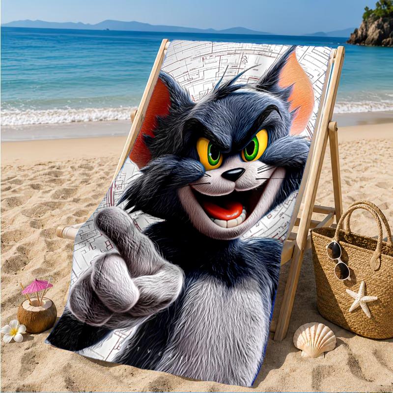 Tom Adventure Beach Towel, Super Soft Microfiber, Perfect Gift for Her/Him, Birthday, for Pool, Beach, Travel, Decor Beach Party
