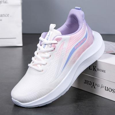 Lace-up Women's Lightweight Non-slip Shock-absorbing Breathable Women's Running Shoes Women's Shoes Mesh Spring Soft-soled Casual Shoes
