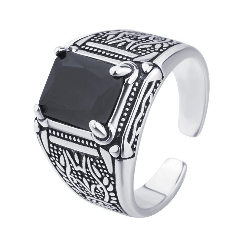 Yin Taifei Retro Korean-Japanese Silver Open Ring - Versatile Court Style for Women & Men