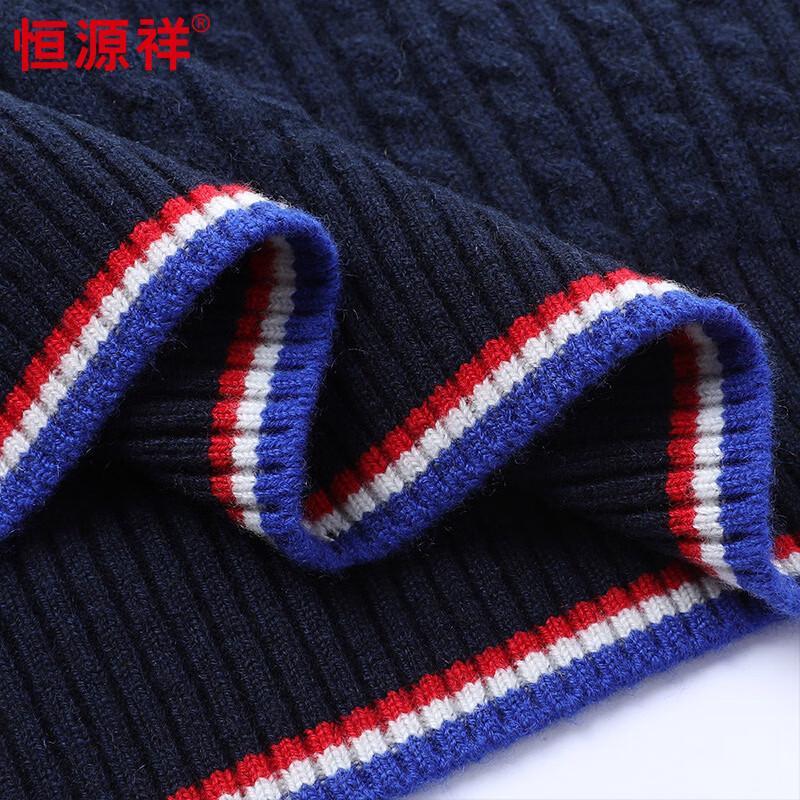 Hengyuanxiang Men's 100% Cashmere Mock Neck Sweater