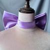 Cosplay Props Purple Bow Necklace Costume Neck Choker Y2K Style Satin Necklace  for Girls