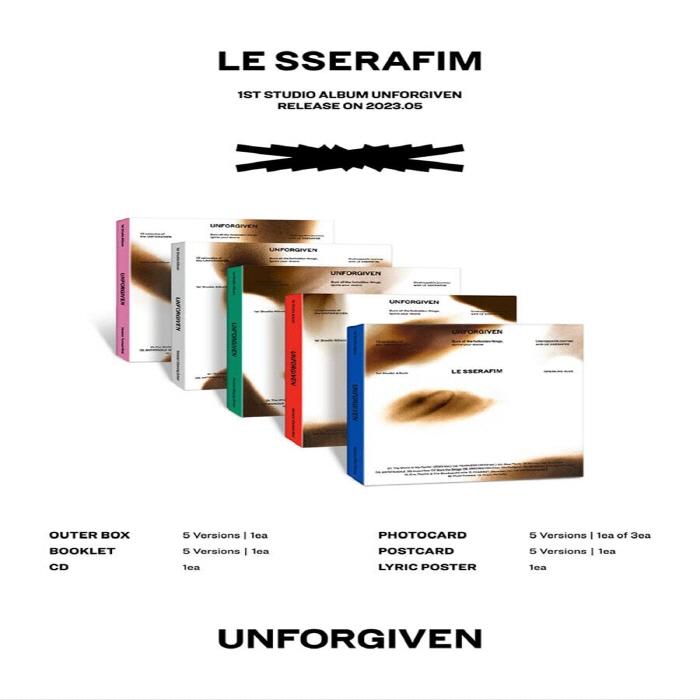 LE SSERAFIM - UNFORGIVEN (Compact Ver./Random Ver.) +2 Gift