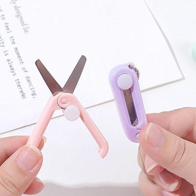 Retractable Portable Telescopic Scissors for Office Students Portable Small Scissors MINI Stainless Steel Scissors Children's Folding Scissors