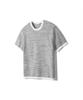 NOTIG Cotton Blend Striped Short Sleeve Knit Khaki_Oks3Swts105Kk