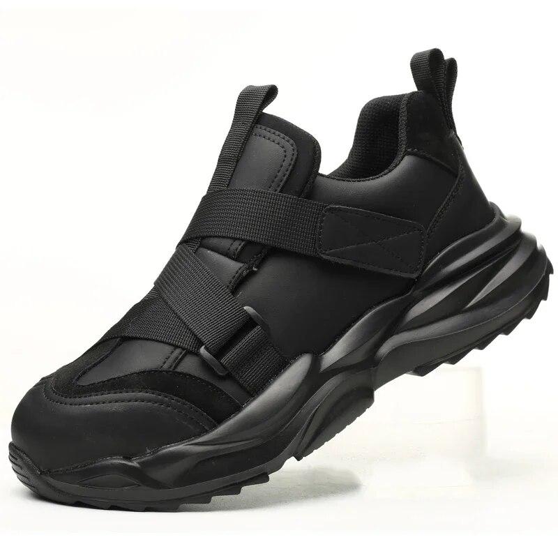 

Легкая модная защитная обувь 2024 для мужчин, противоударные рабочие кроссовки с защитой от проколов, обувь со стальным носком, мужские рабочие ботинки, защитные 46 чёрный