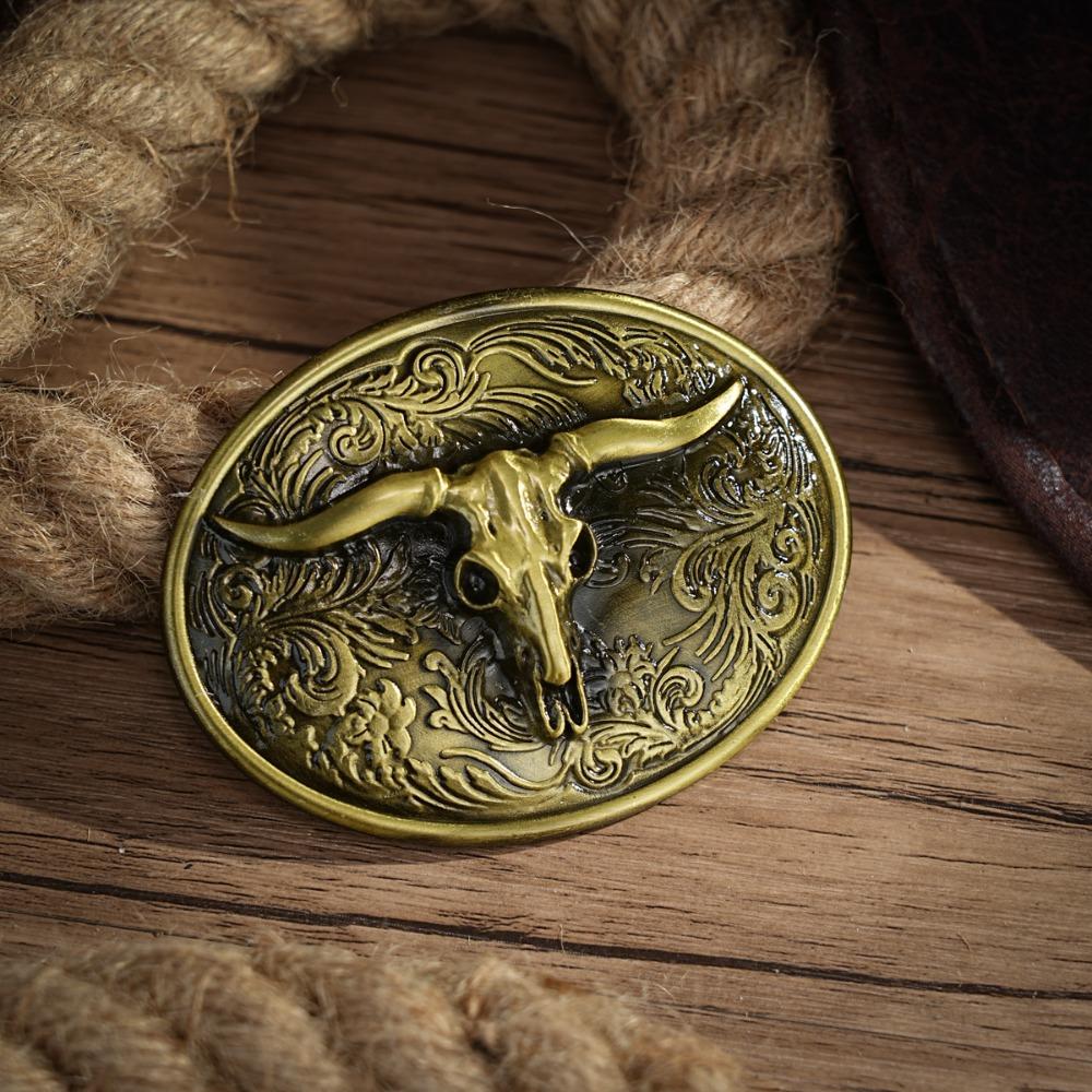 1PC Punk Wind Pressure Flower Alloy American Retro Belt Buckle Personalized Trend Western Cowboy Belt Buckle for Men and Women