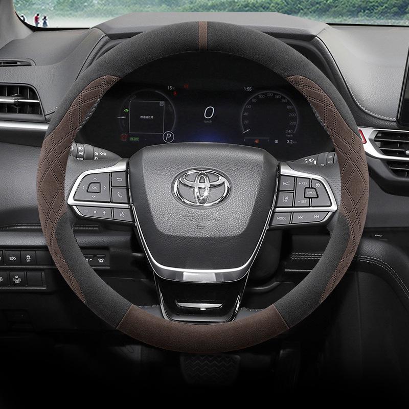 2023 Toyota Sienna Steering Wheel Cover - Suede, Non-slip, Sweat-absorbing, Ideal for Autumn & Winter