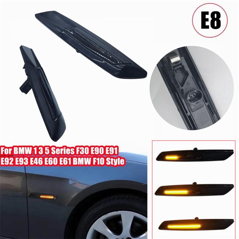 For BMW 1 3 5 Series for F30 E90 E91 E92 E93 E46 E60 E61 F10 New Blinker LED Dynamic Side Marker Turn Signal Lights Auto Parts