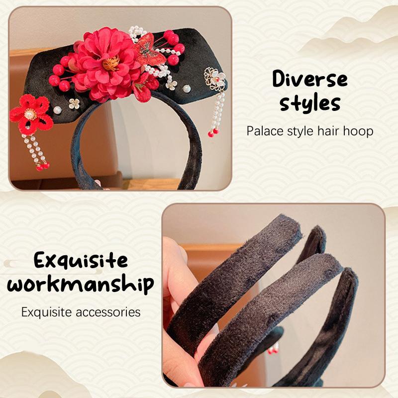 Čínské Tradiční Hanfu Cheongsam Čelenka Doplňky Starověká Princezna Gege Královský Dvůr Pokrývka Hlavy Fotografování Pokrývka Hlavy