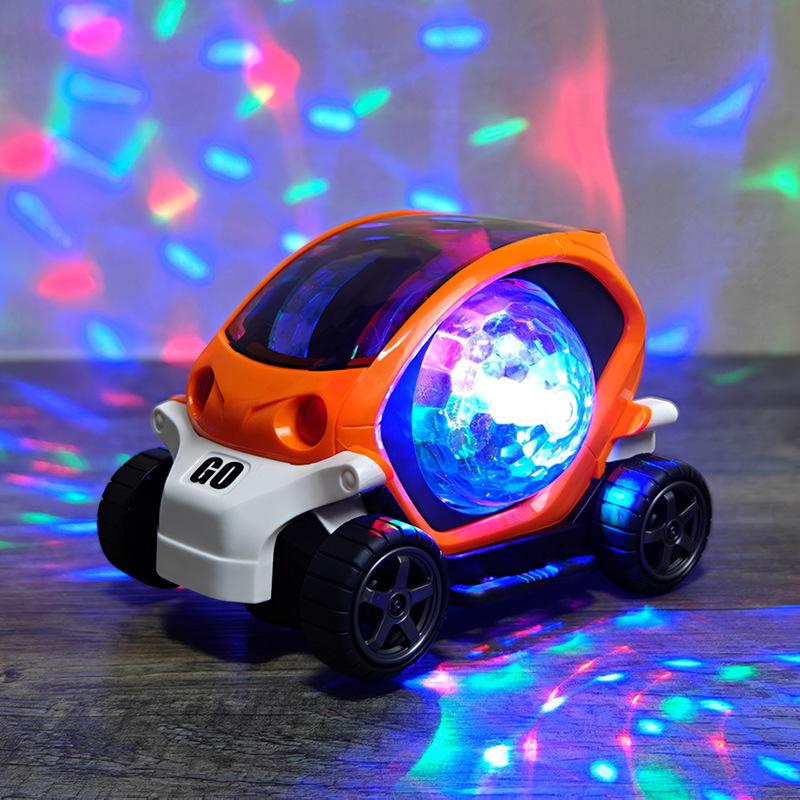Children's Electric Toy Car Flashing Music Omnidirectional Rotating Cool Light Holiday Gift