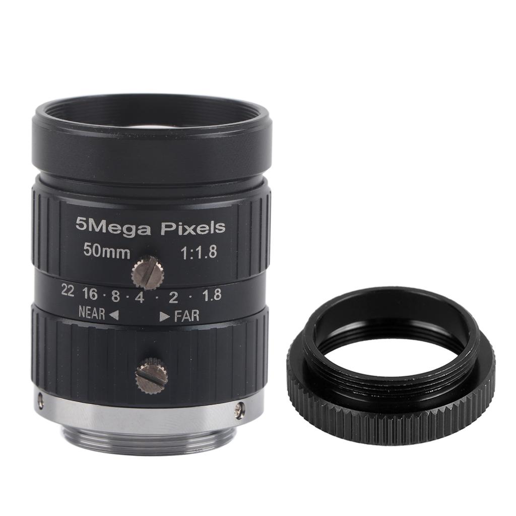 5MP HD Camera Lens 50mm Focal Length Manual Aperture C Mount CCTV Surveillance
