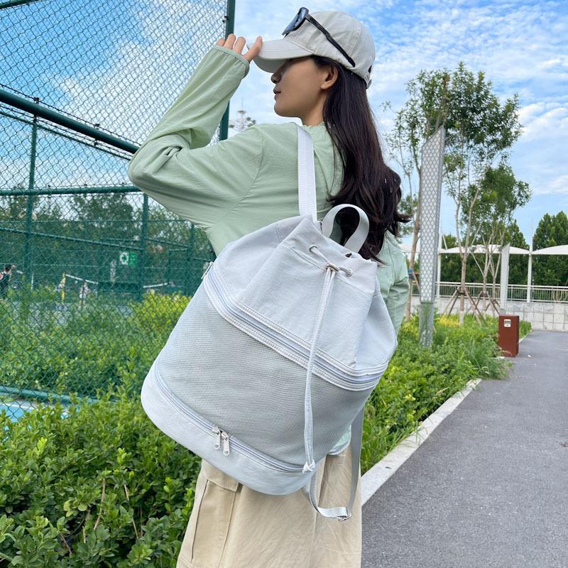 Ultra-light anti-splashing drawstring bundle mouth bag backpack women's new sports cycling backpack outdoor travel big bag tide