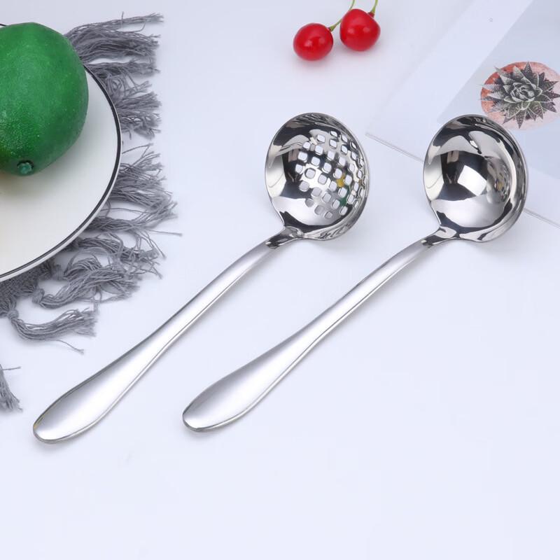 Zhi Shi 304 Stainless Steel Ladle & Slotted Spoon Set
