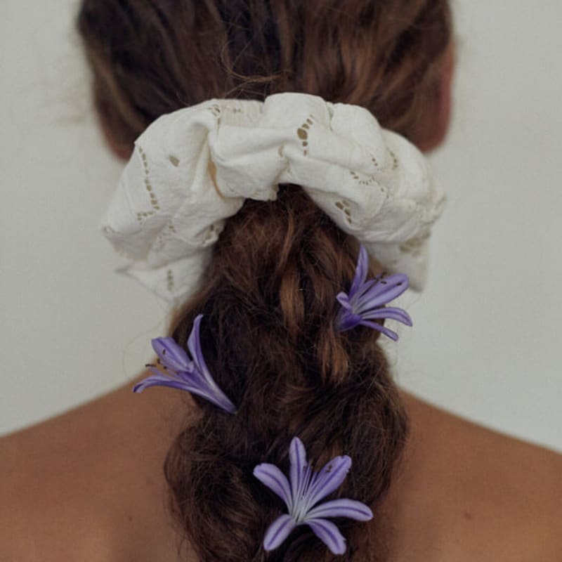 

Элизабет Моментс Замшевая резинка для волос с кружевом Black