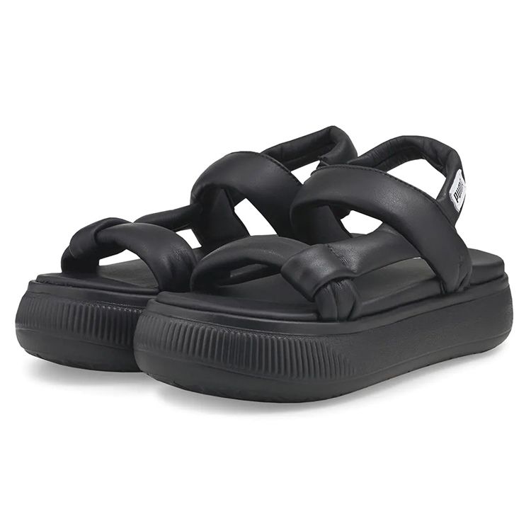 PUMA Women's Black Suede Mayu Nimbus Sandals 383379-02