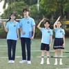2022 Blue School Uniform Set: Summer Short Sleeve Sportswear for Primary, Junior High & High School
