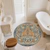 Vintage Pattern Animals,Round Area Rug,Carpet Rug for Living Room Bedroom Sofa Playroom Decor,Non-slip Floor Mat