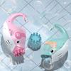 Forma di Delfino Blu Rosa 10 Fori Macchina Divertente Soffiatore Automatico di Sapone Giocattolo Soffiabolle Pistola Elettrica per Bolle Giochi per Feste all'Aperto A
