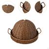 Woven Serving Tray, Fruit Basket, Platter, Food Storage Basket for Kitchen Outdoor Indoor
