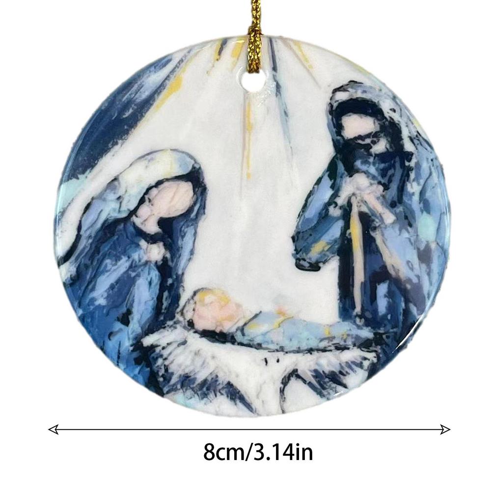 

Nativity Scene Hanging Ornaments Christmas Decoration Tapestry Wall Hanging Jesus Angel Easter Christ Room Home Decorations