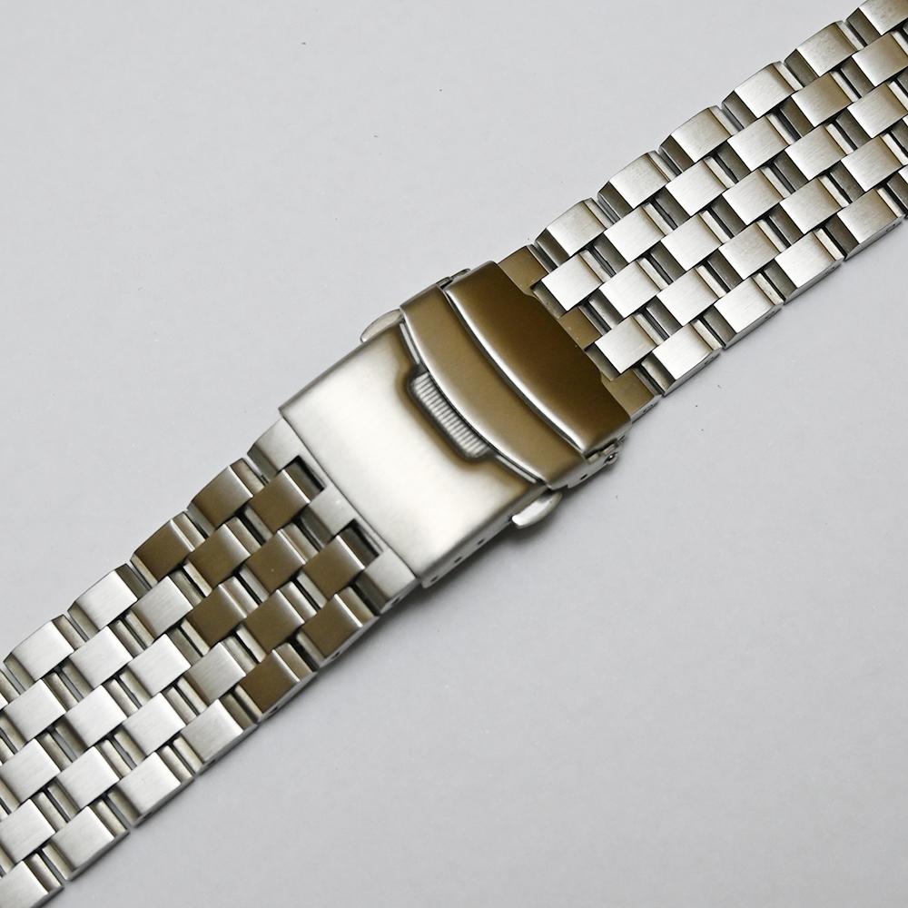 Brushed Stainless Steel Watch Band Strap 18mm 20mm 22mm 24mm Solid Metal Replacement Bracelet Men Black Silver WatchBand