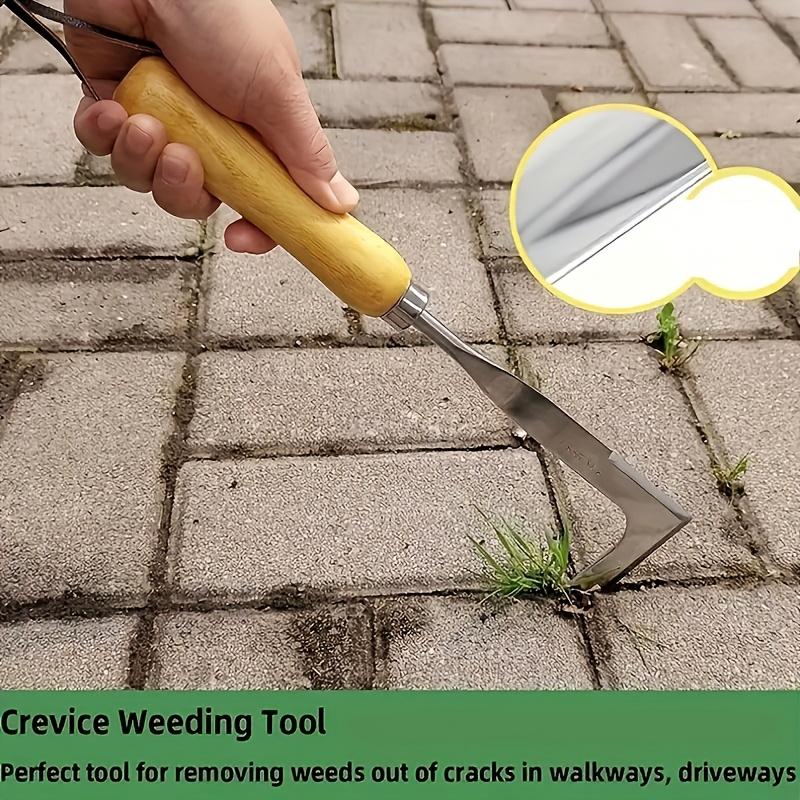 1pc Weeding Knife Artifact Root Pulling Tool Gardening Rake Root Removal Manganese Steel Hand Gripped Loosening Soil Digging Wild Vegetables
