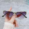 1Pc Round Cat-Eye Fashion Glasses for Women, Men, Casual Metal Glasses, Suitable for Driving, Beach and Travel