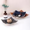 Waterproof Leather Woven Storage Tray Multi-functional Entrance Key Tray  Tea Table