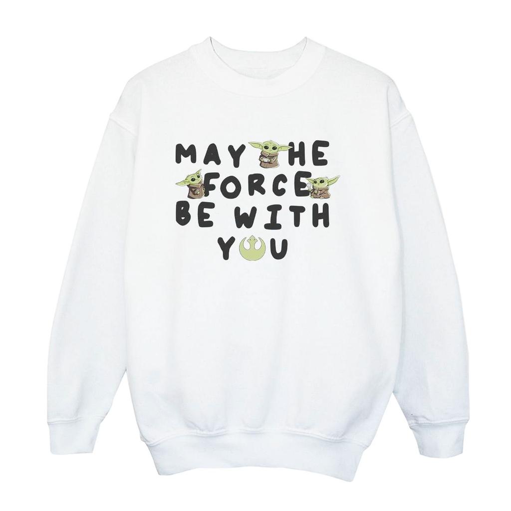 Star Wars Boys The Mandalorian Grogu May The Force Be With You Sweatshirt