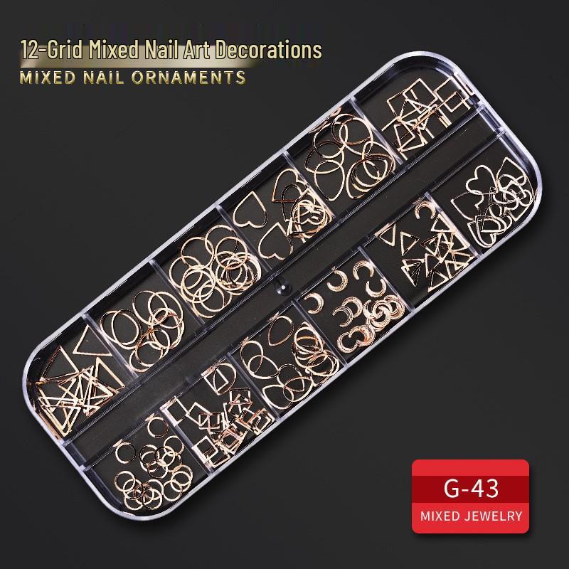 60 Nail Art Accessories: Rhinestones, Pearls, Rivets & Alloy Designs