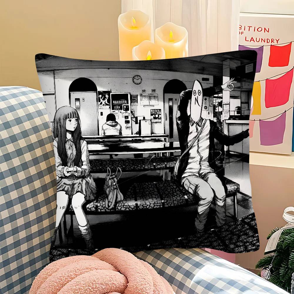 

pc GGoodnight Anime PPunpun Pillow Case Fashion Square Pillowcase Bedroom Sofa Room Ins Decoration Leisure 40x40 cm