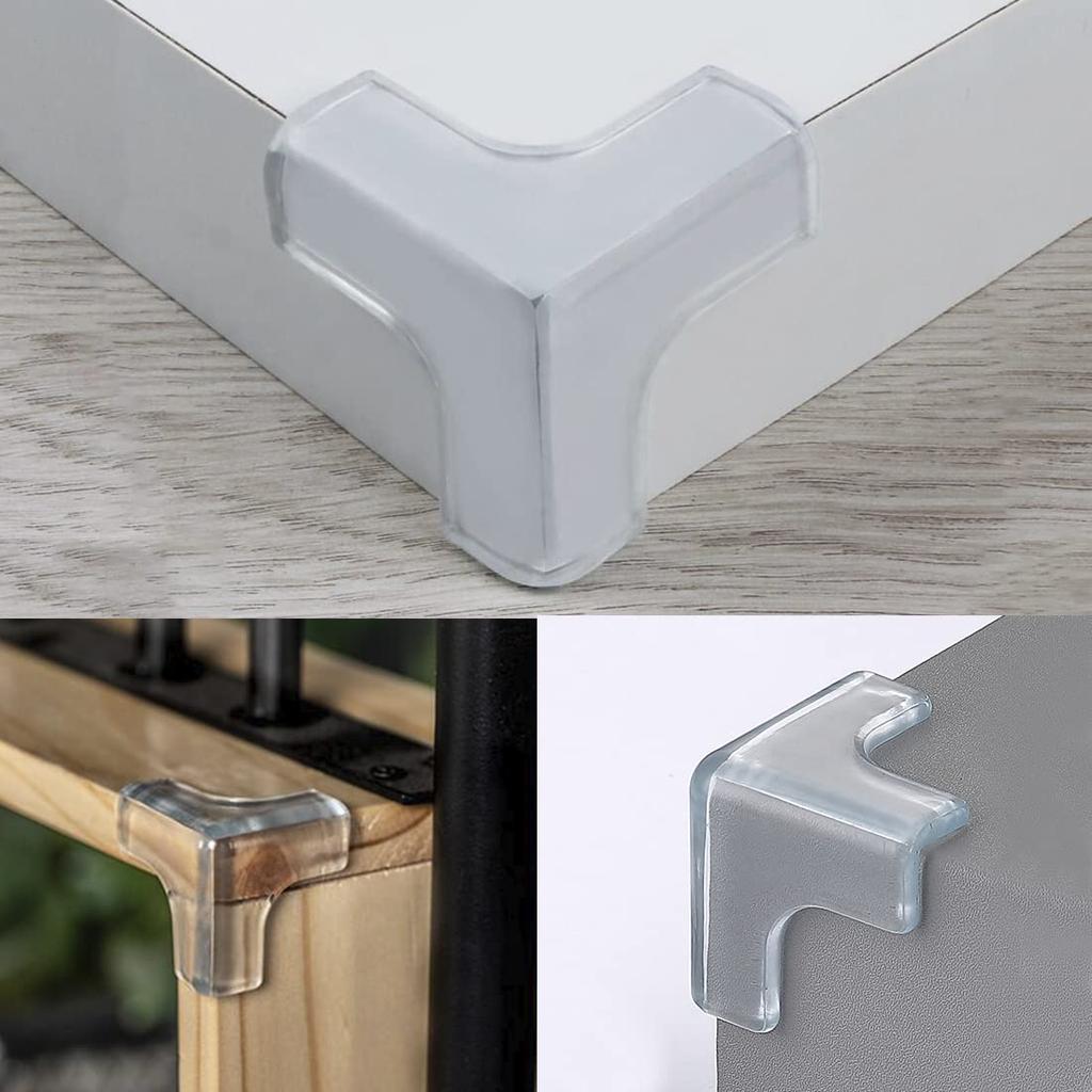 12 baby safety corner protectors transparent corner protectors to cover sharp furniture and table corners-T