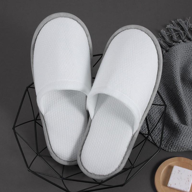 

Роскошные хлопково-льняные тапочки в стиле отеля с нескользящей подошвой для гостей