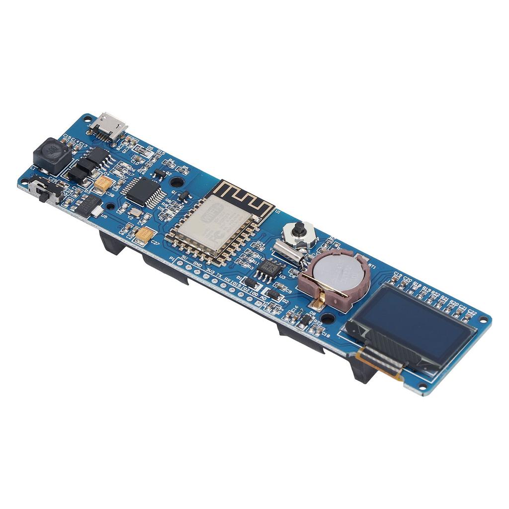 Moduł Zegarowy ESP8266 Płytka Rozwojowa z Wyświetlaczem OLED 0,96 cala Uchwyt Baterii 18650